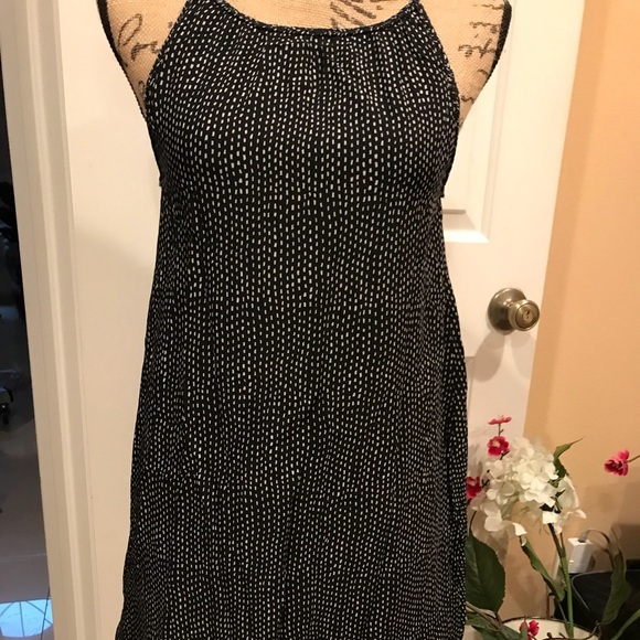Mo:Vint Black and White Tank Dress with Beaded lining NWT - Picture 1 of 4